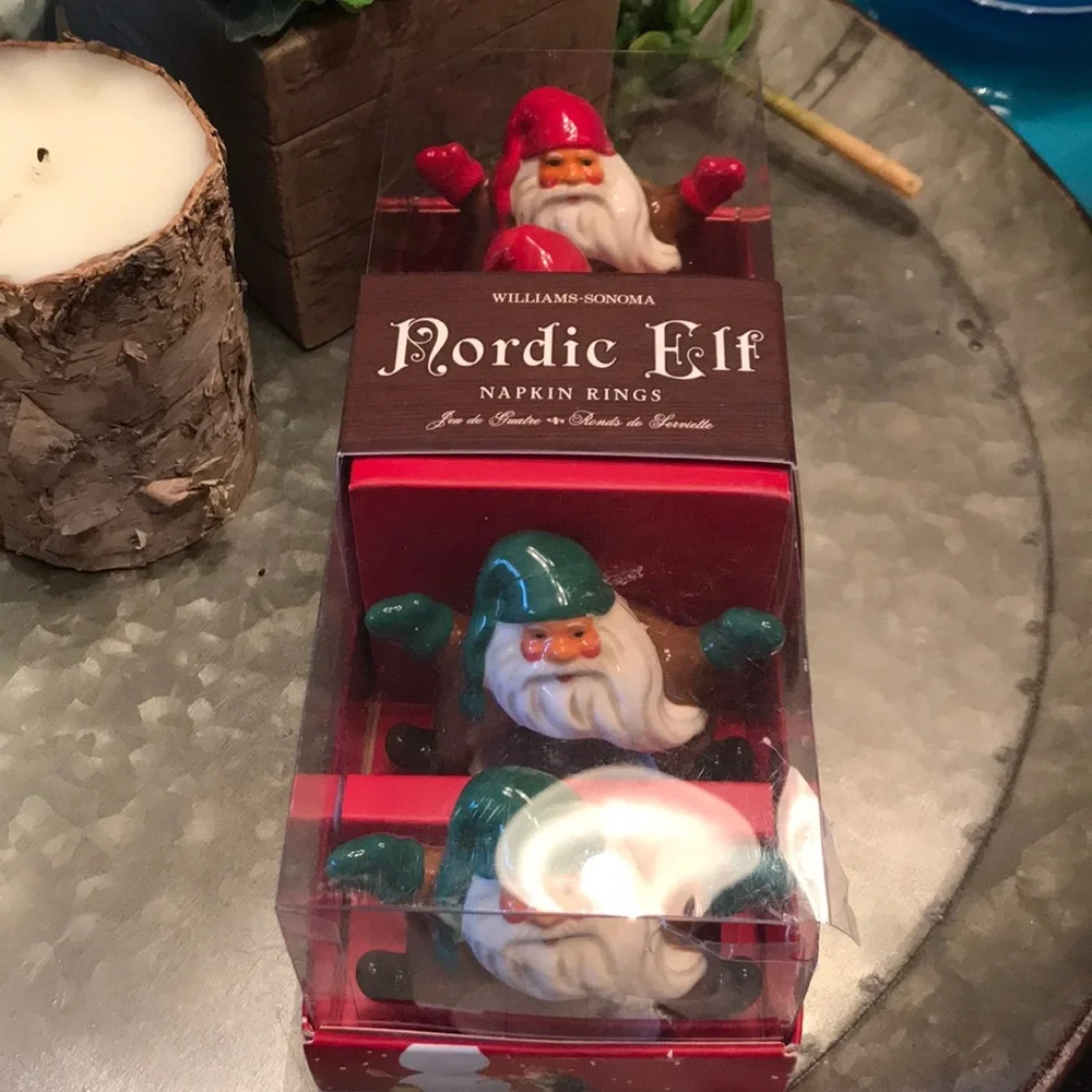 Williams-Sonoma Nordic Elf Napkin Rings